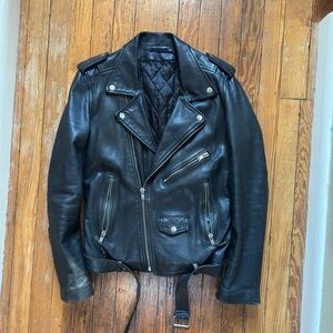 BLK DNM Black Leather Moto Jacket Lambskin